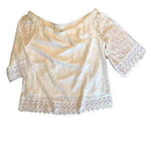 NWT New York & Company Lace Blouse L